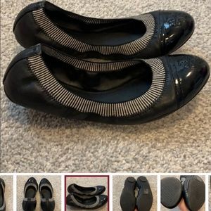 Tory Burch Black Flats